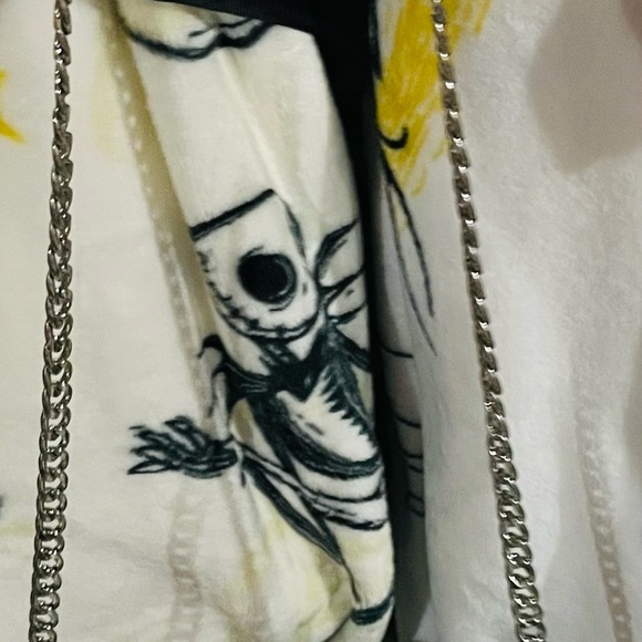 Disney Nightmare Before Christmas Jack SkellingtonBlack and Silver Crossbody Bag - Picture 2 of 4